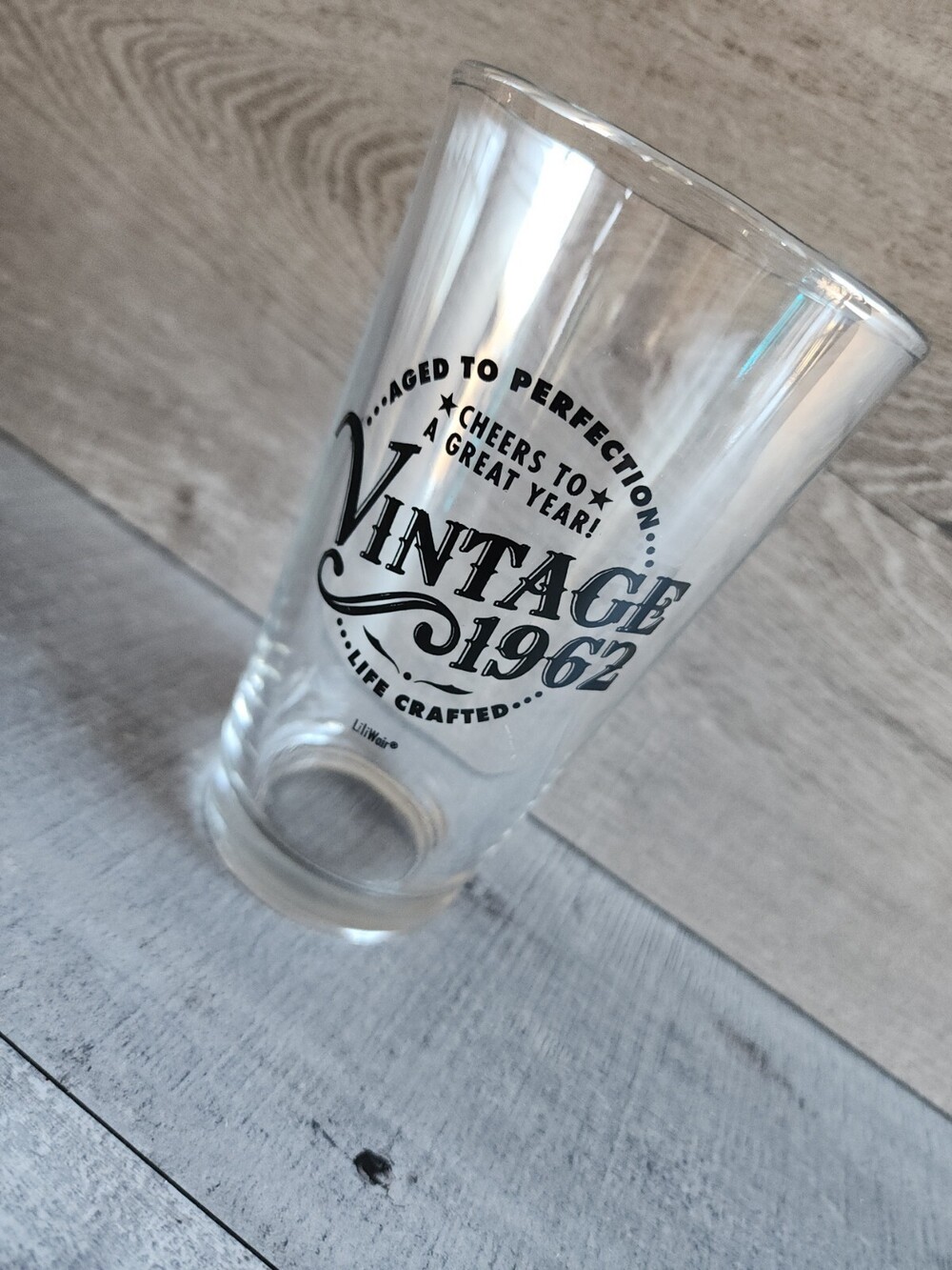 1962 Birthday Glass Aged To Perfection Vintage Life Crafted Beer Pint Glass